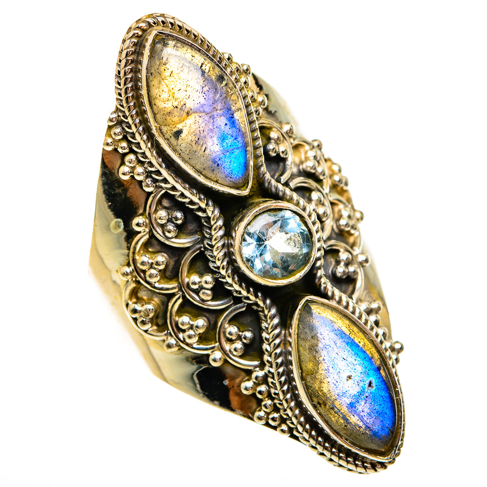 Labradorite Rings handcrafted by Anasilvercos - RING78690