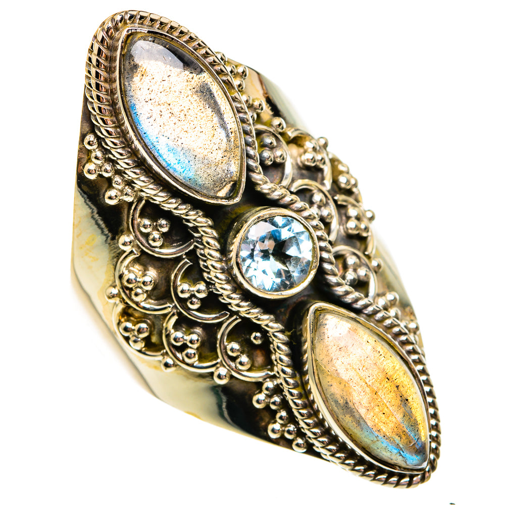 Labradorite Rings handcrafted by Anasilvercos - RING78701