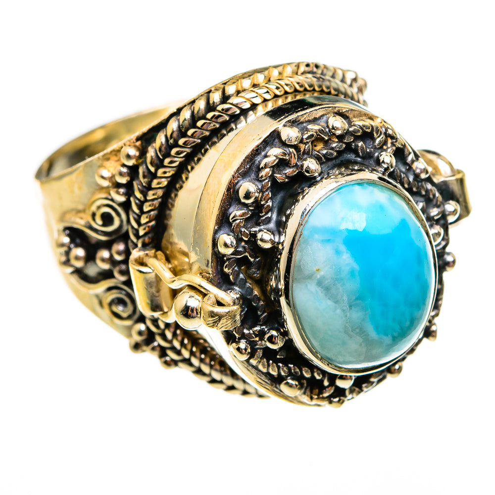 Larimar Rings handcrafted by Anasilvercos - RING78702