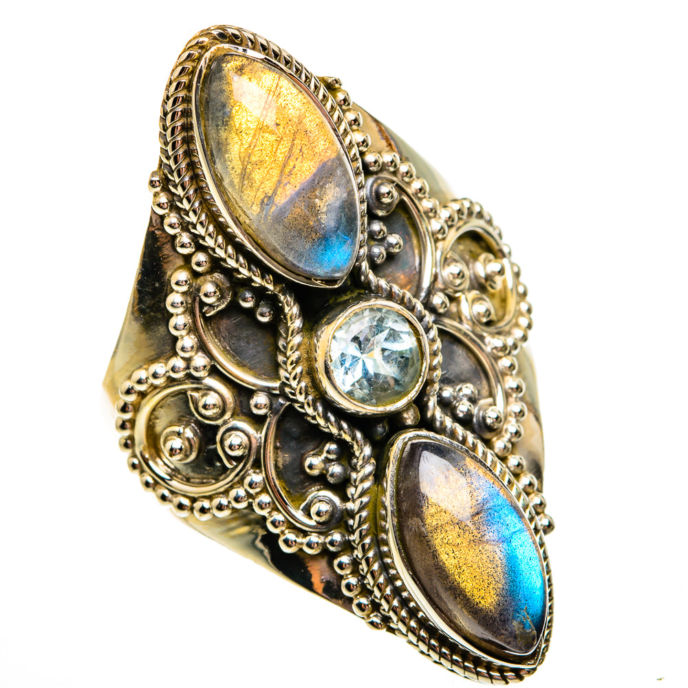 Labradorite Rings handcrafted by Anasilvercos - RING78735