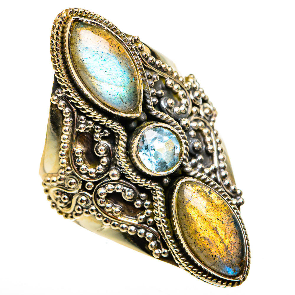 Labradorite Rings handcrafted by Anasilvercos - RING78737