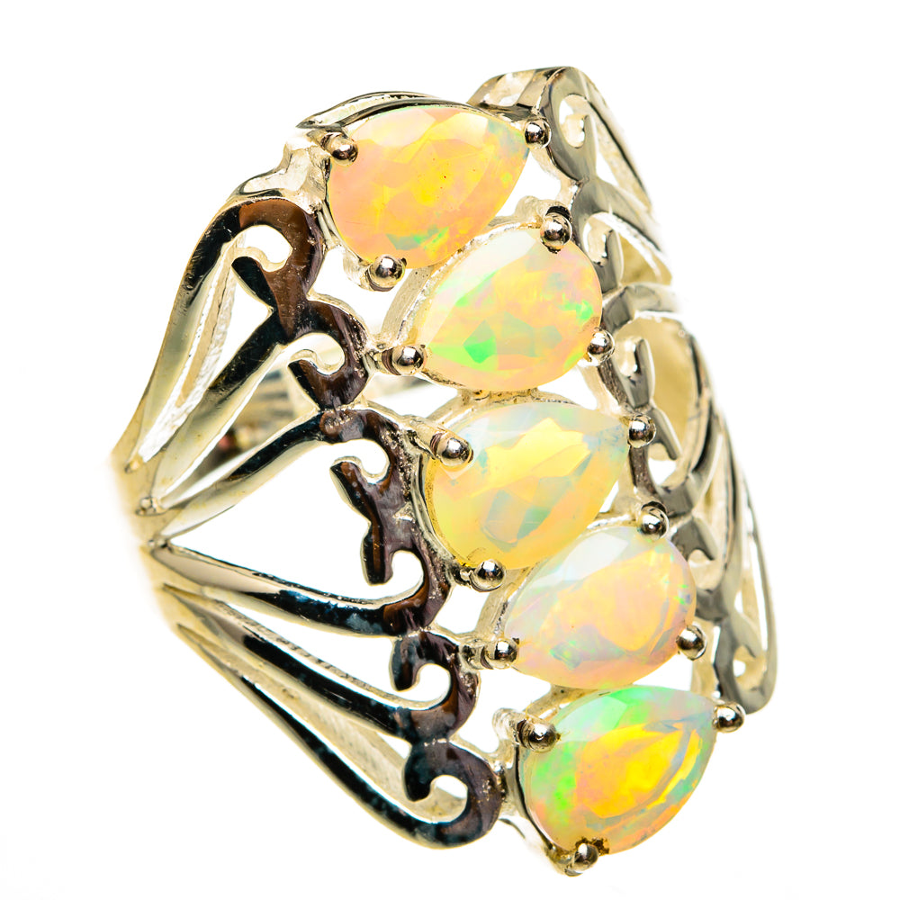 Ethiopian Opal Rings handcrafted by Anasilvercos - RING78744