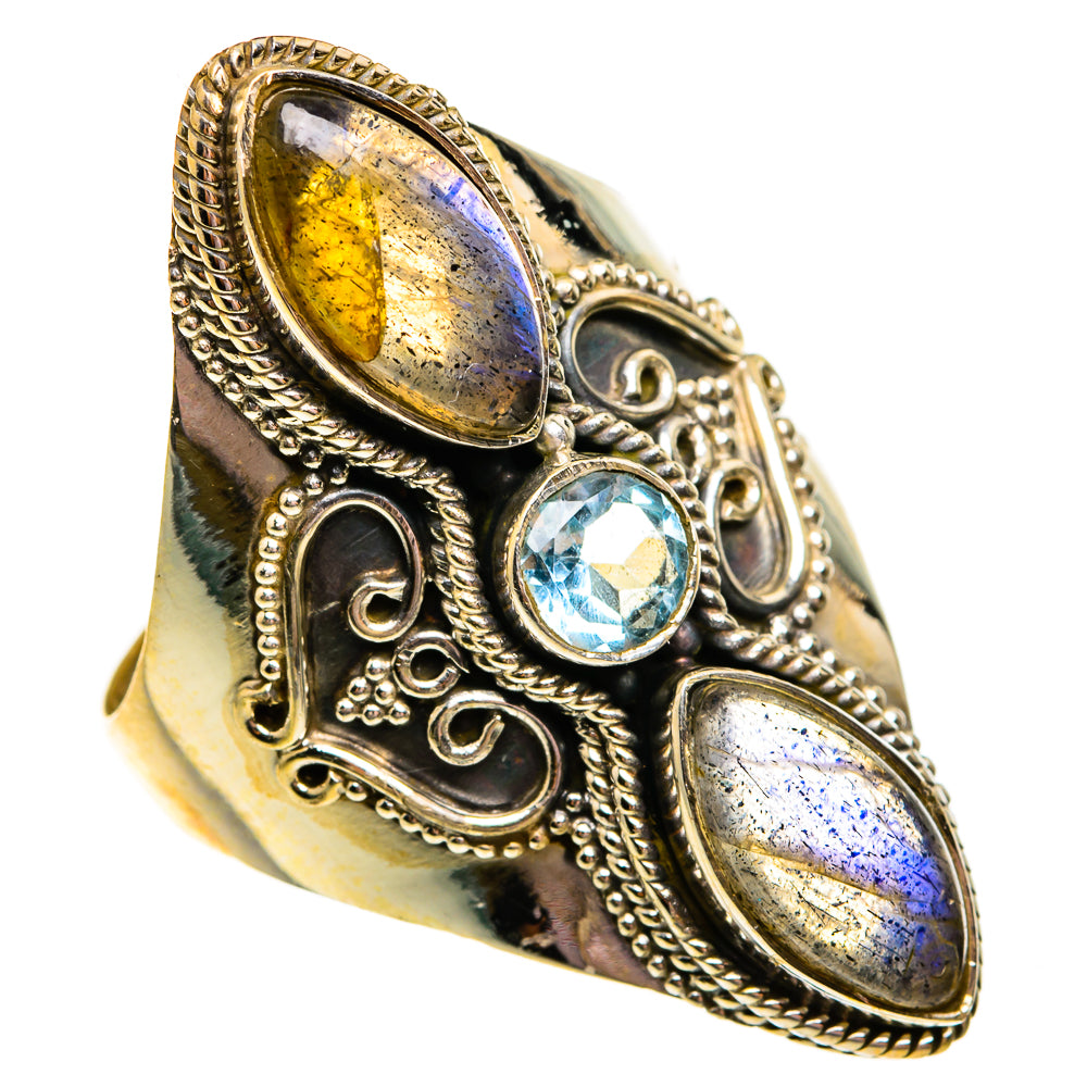 Labradorite Rings handcrafted by Anasilvercos - RING78747