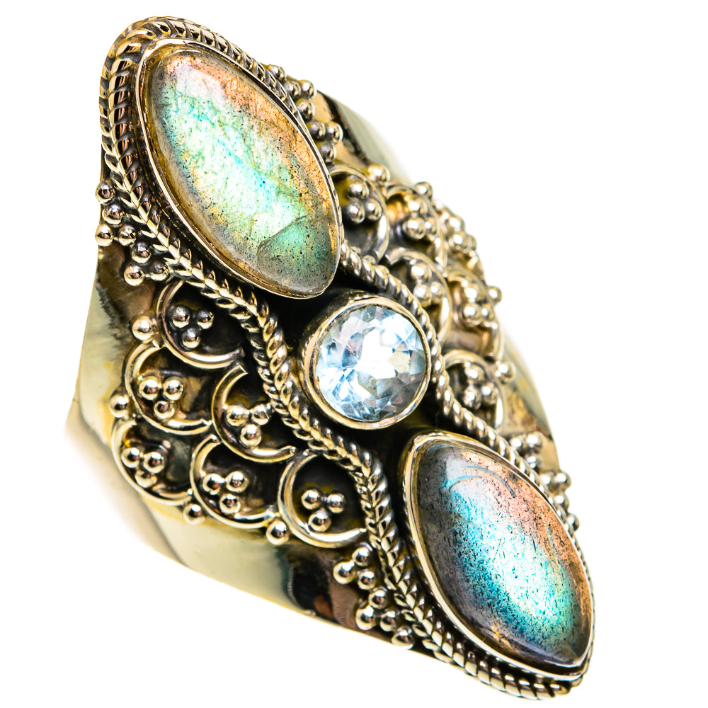 Labradorite Rings handcrafted by Anasilvercos - RING78749