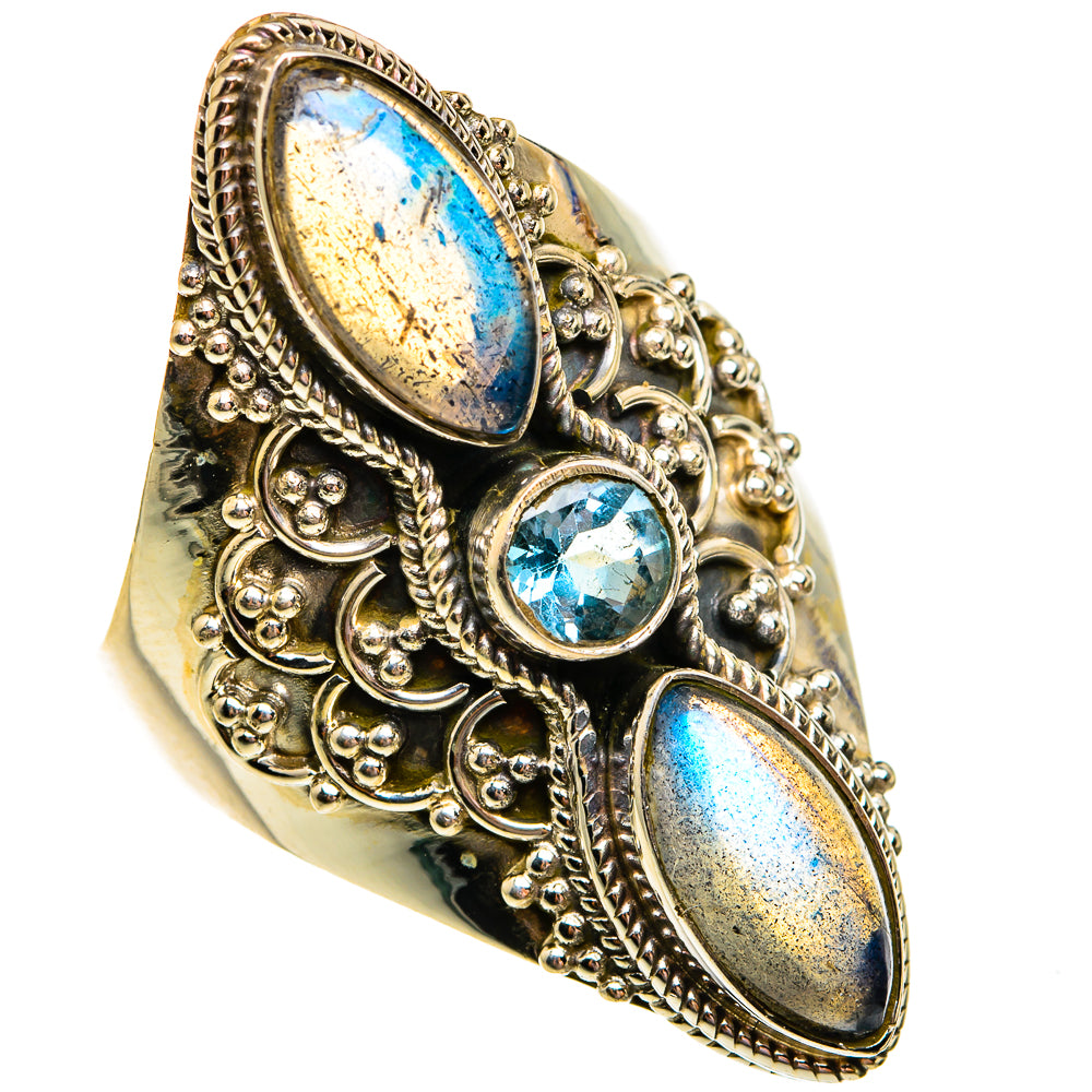 Labradorite Rings handcrafted by Anasilvercos - RING78751