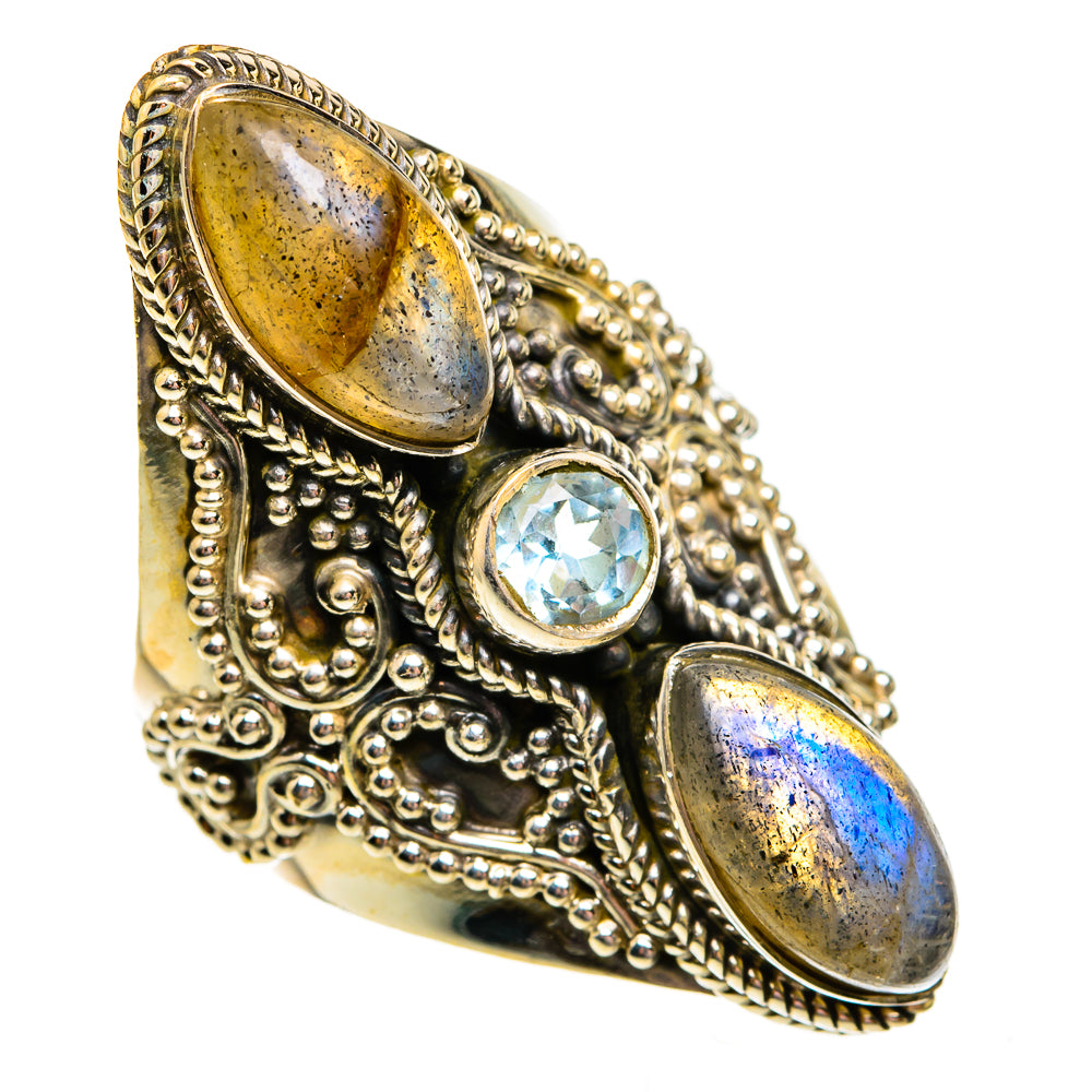 Labradorite Rings handcrafted by Anasilvercos - RING78755