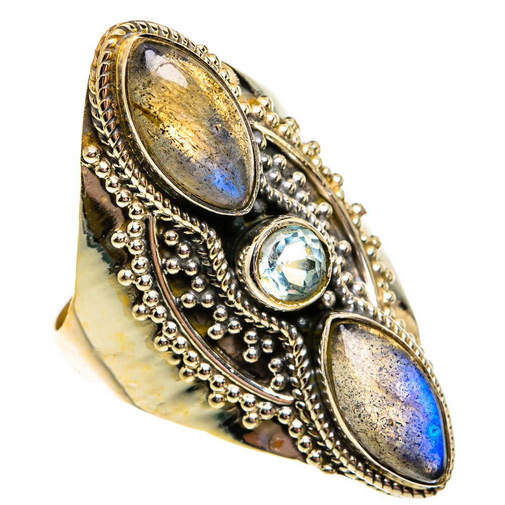 Labradorite Rings handcrafted by Anasilvercos - RING78759