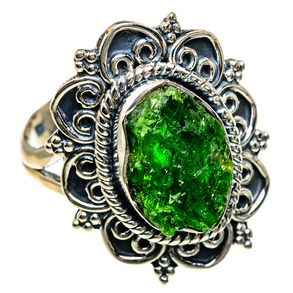 Chrome Diopside Rings handcrafted by Anasilvercos - RING78775