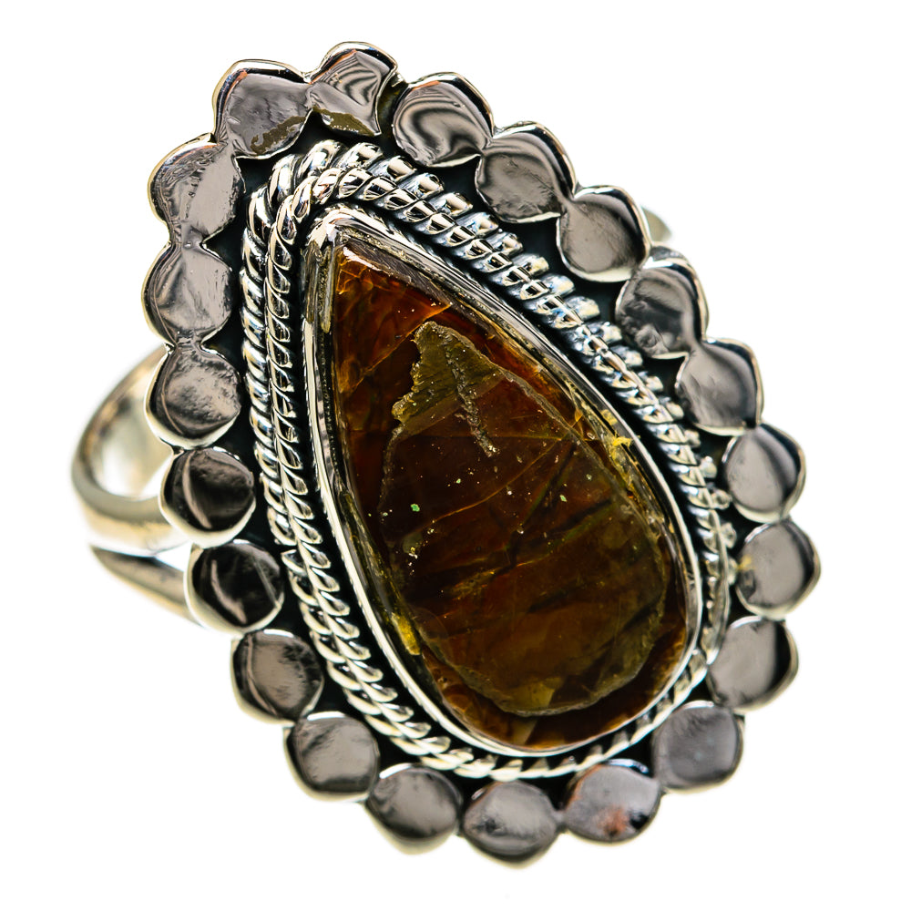 Ammonite Fossil Rings handcrafted by Anasilvercos - RING78783