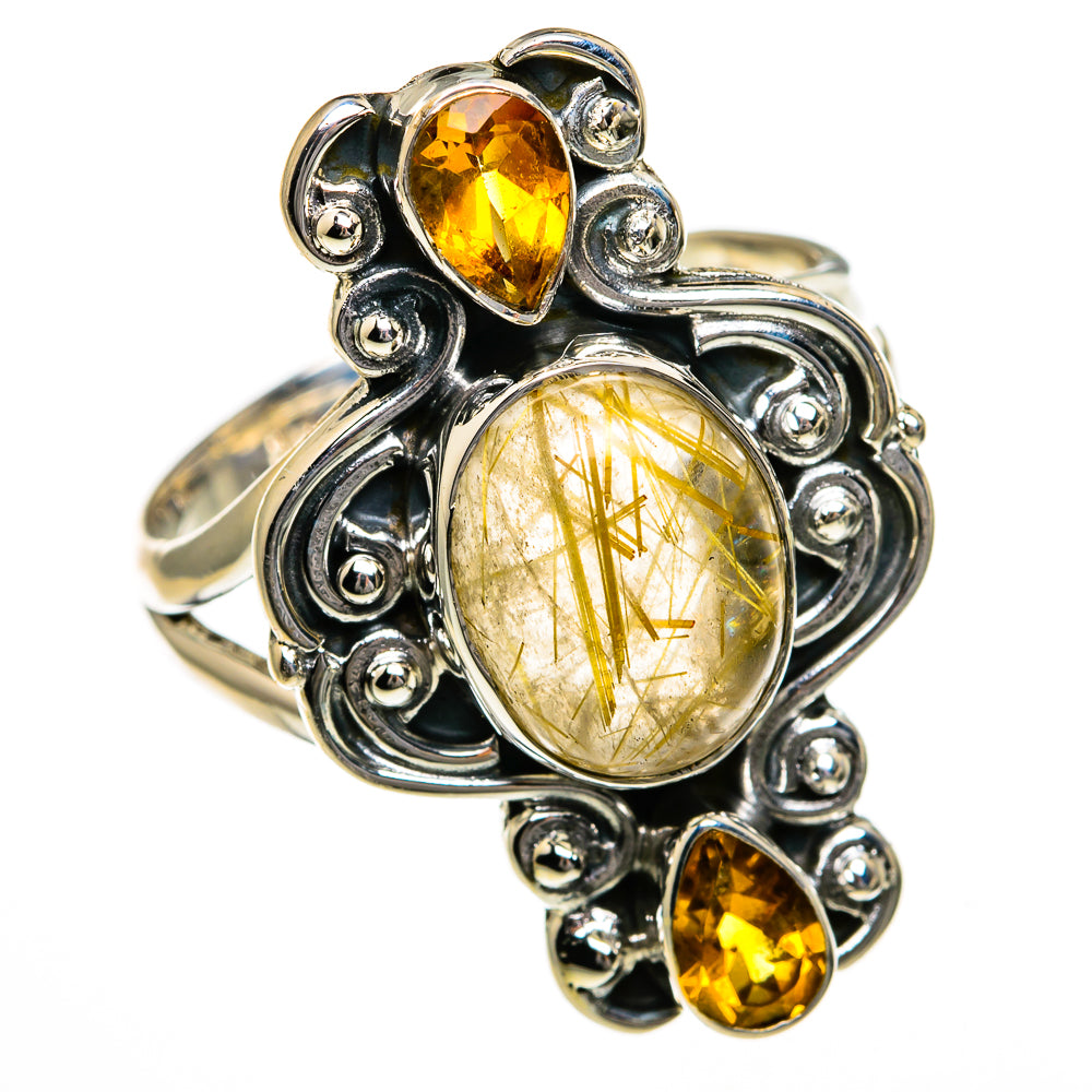 Rutilated Quartz Rings handcrafted by Anasilvercos - RING78787