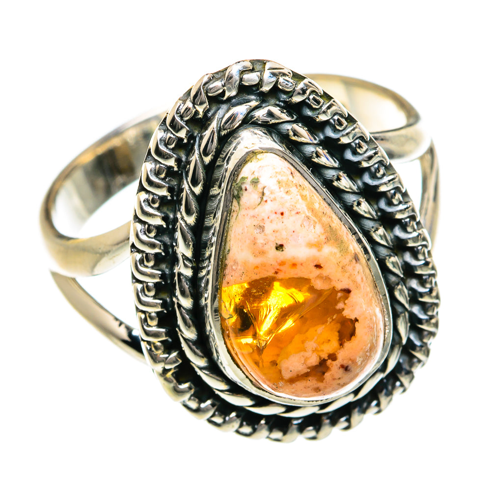 Mexican Fire Opal Rings handcrafted by Anasilvercos - RING78795