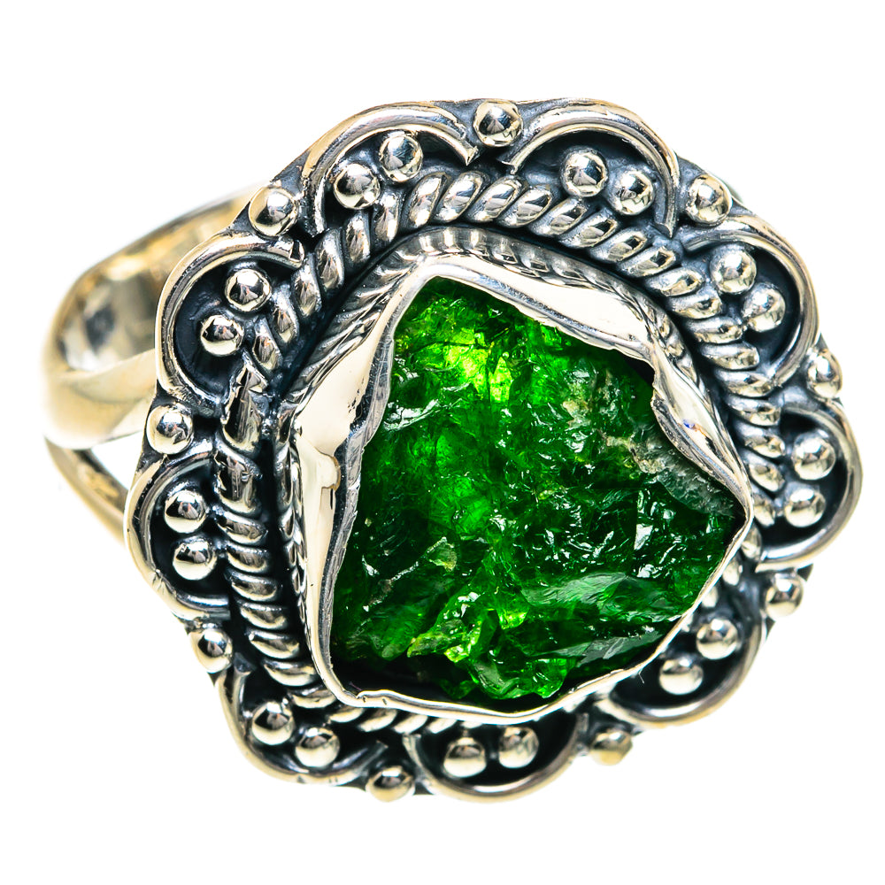 Chrome Diopside Rings handcrafted by Anasilvercos - RING78806