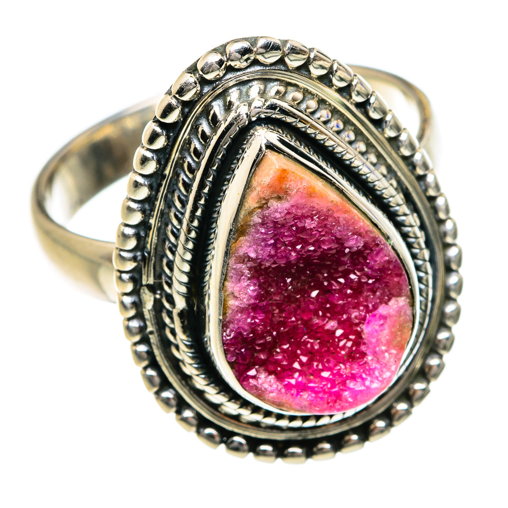Pink Geode Slice Rings handcrafted by Anasilvercos - RING78812