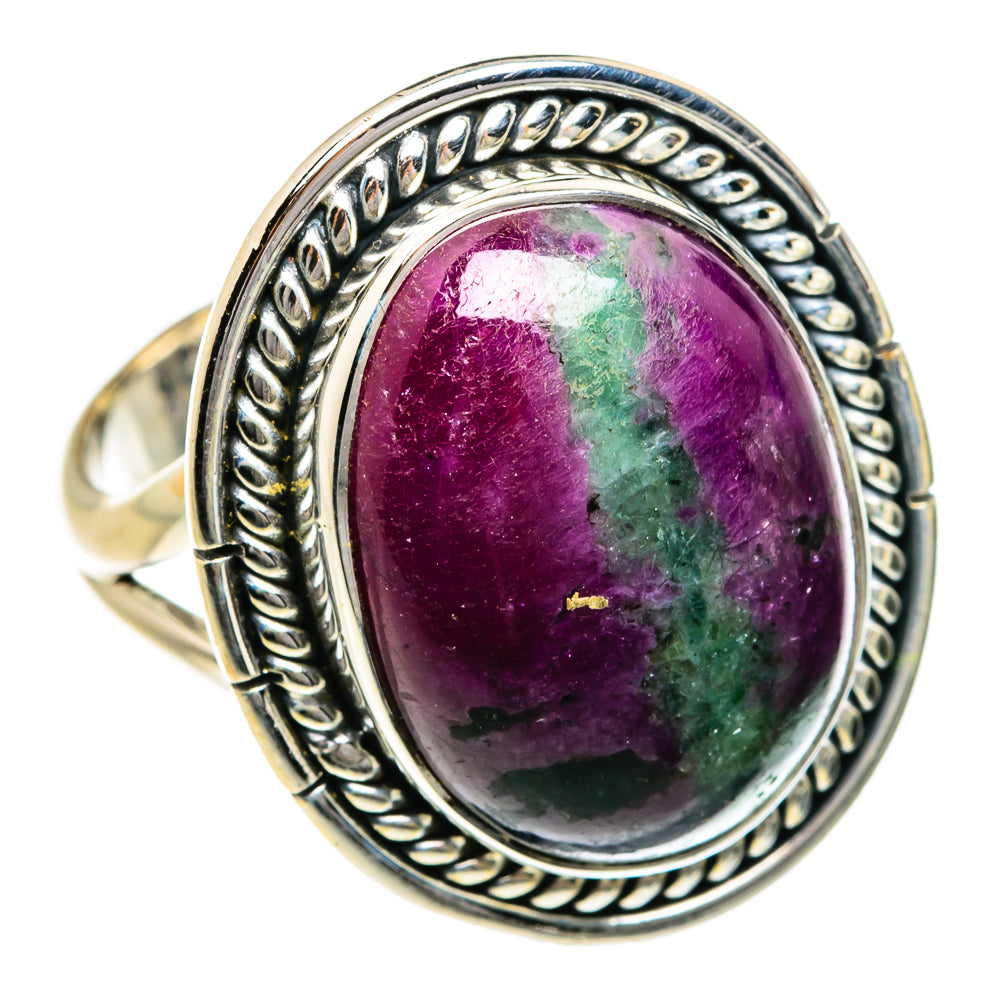 Ruby Zoisite Rings handcrafted by Anasilvercos - RING78823