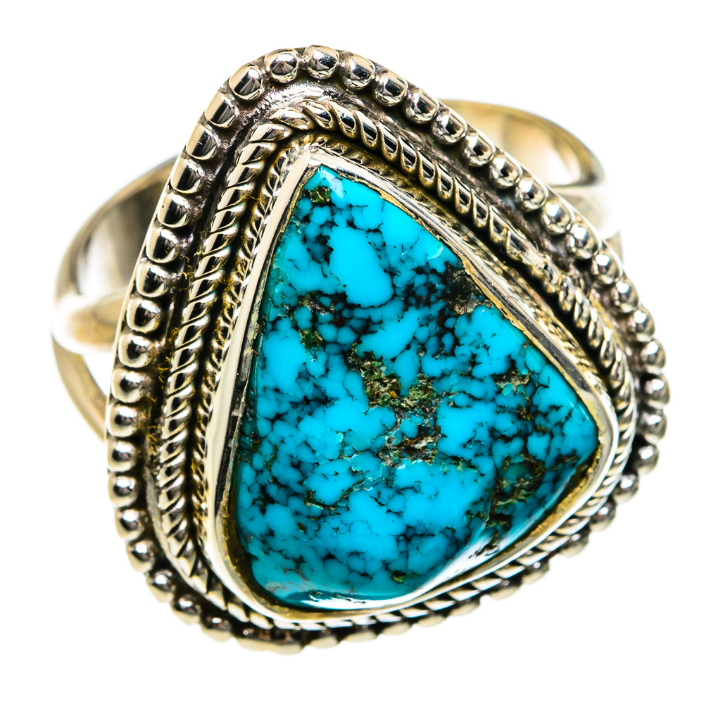 Tibetan Turquoise Rings handcrafted by Anasilvercos - RING78832