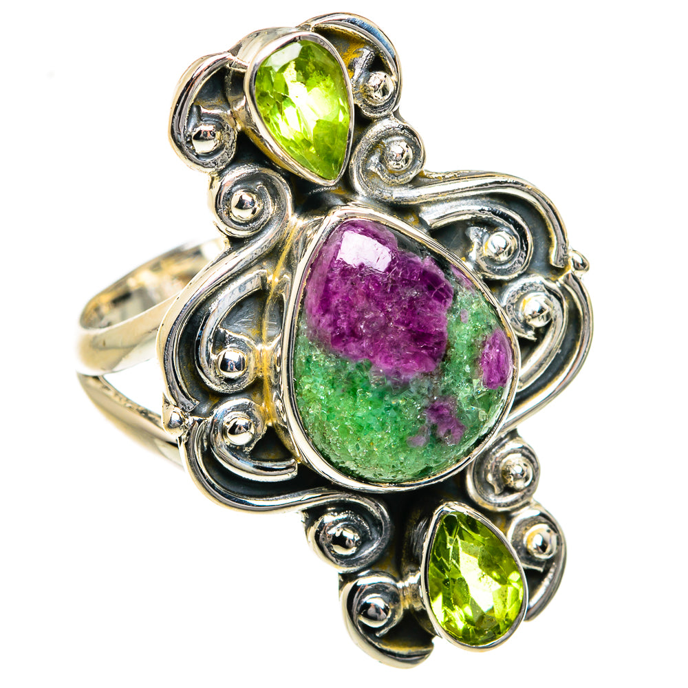 Ruby Zoisite Rings handcrafted by Anasilvercos - RING78838
