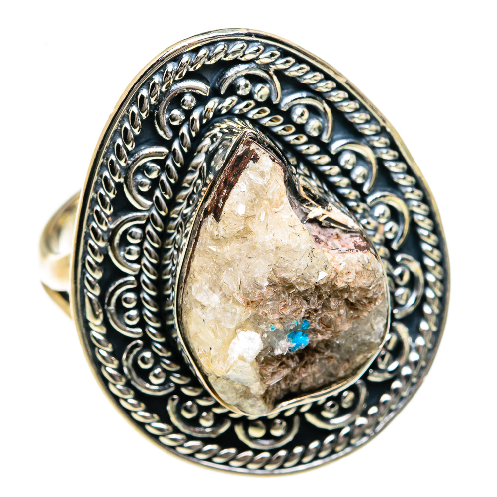 Cavansite Crystal Rings handcrafted by Anasilvercos - RING78852
