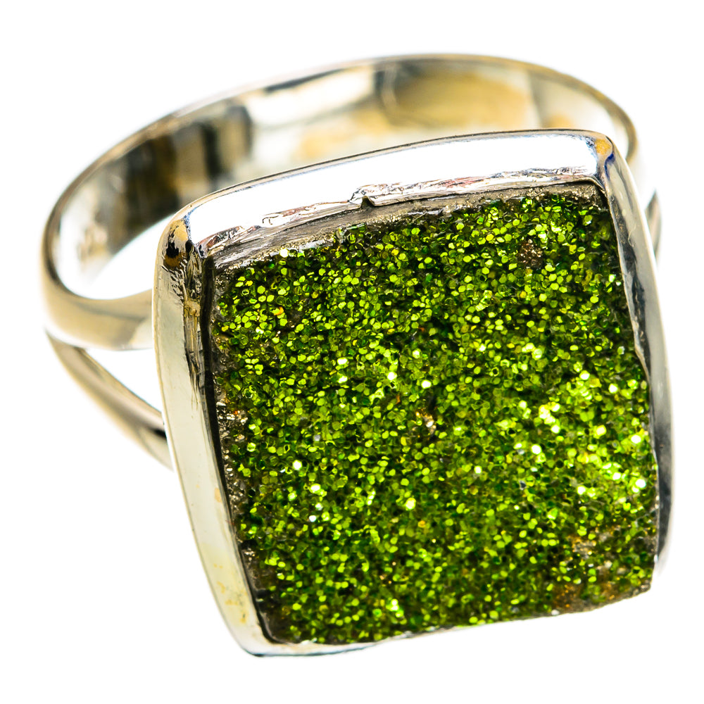 Spectro Pyrite Druzy Rings handcrafted by Anasilvercos - RING78869