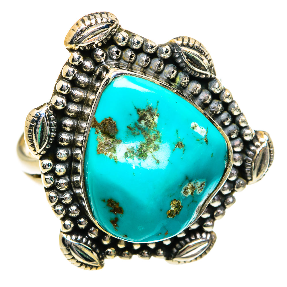 Tibetan Turquoise Rings handcrafted by Anasilvercos - RING78890