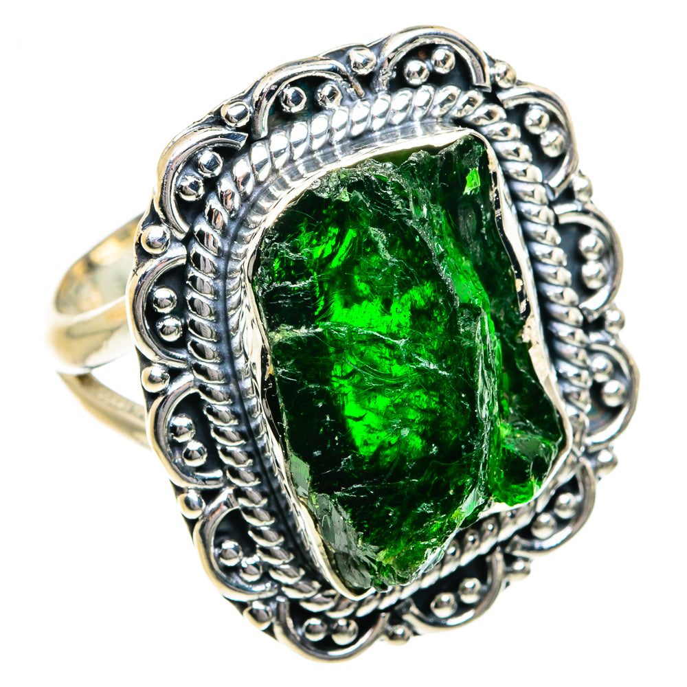 Chrome Diopside Rings handcrafted by Anasilvercos - RING78891