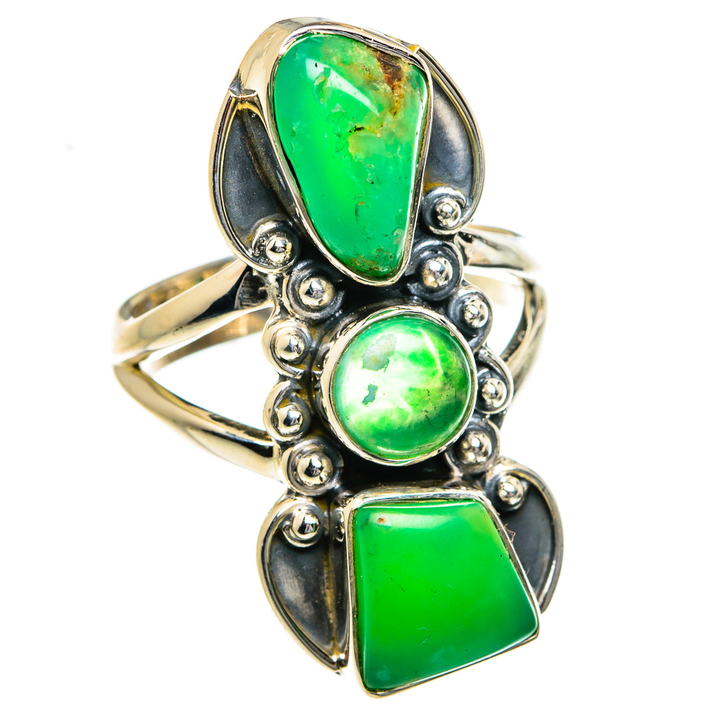 Chrysoprase Rings handcrafted by Anasilvercos - RING78893