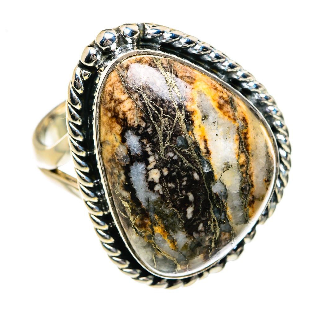 Peanut Wood Jasper Rings handcrafted by Anasilvercos - RING78896