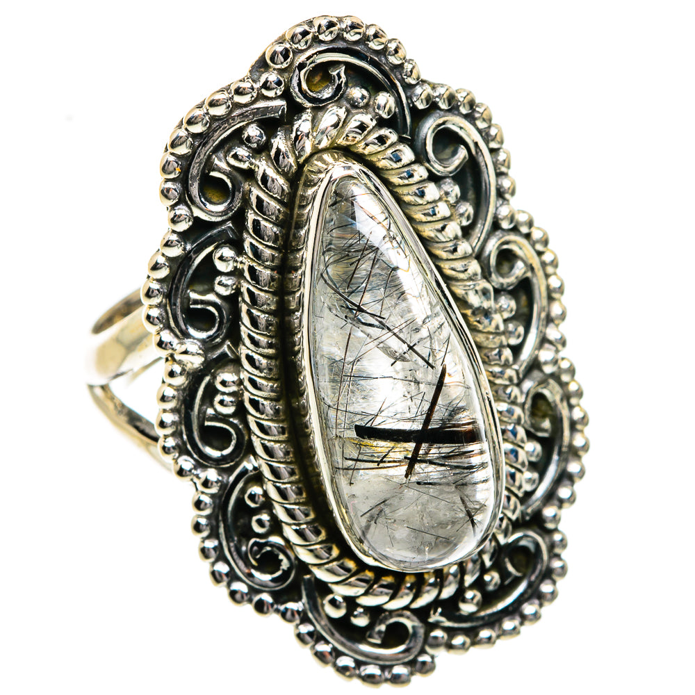 Tourmalinated Quartz Rings handcrafted by Anasilvercos - RING78929