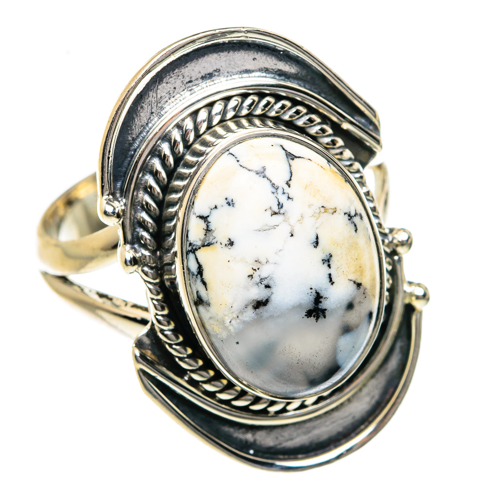 Dendritic Opal Rings handcrafted by Anasilvercos - RING78932