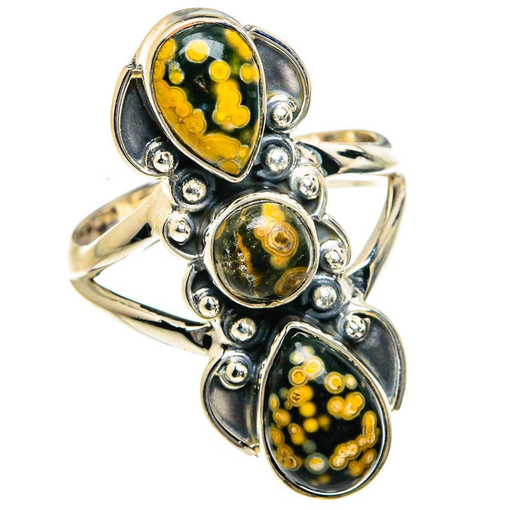 Ocean Jasper Rings handcrafted by Anasilvercos - RING78945
