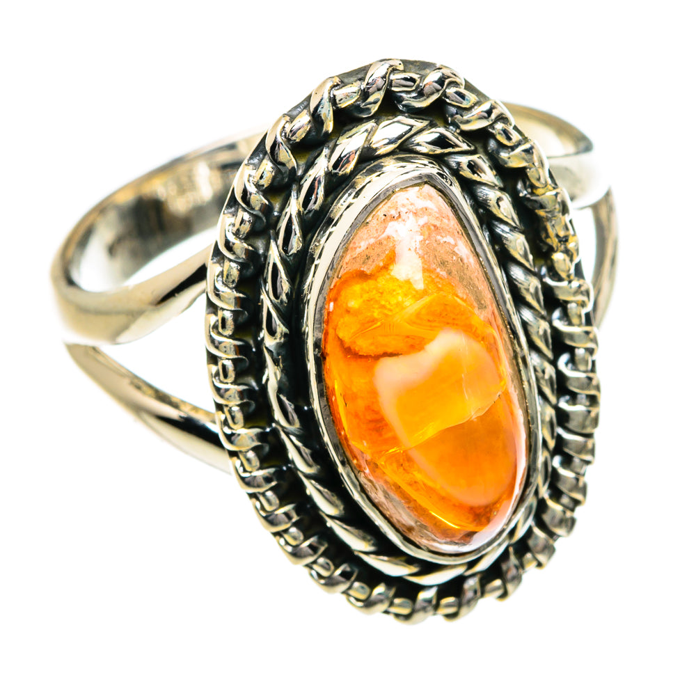Mexican Fire Opal Rings handcrafted by Anasilvercos - RING78961