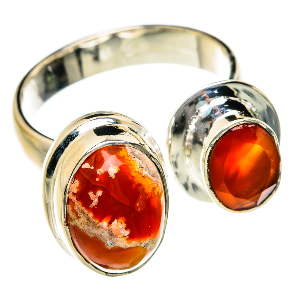 Mexican Fire Opal Rings handcrafted by Anasilvercos - RING78962
