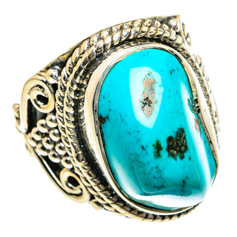 Tibetan Turquoise Rings handcrafted by Anasilvercos - RING78963