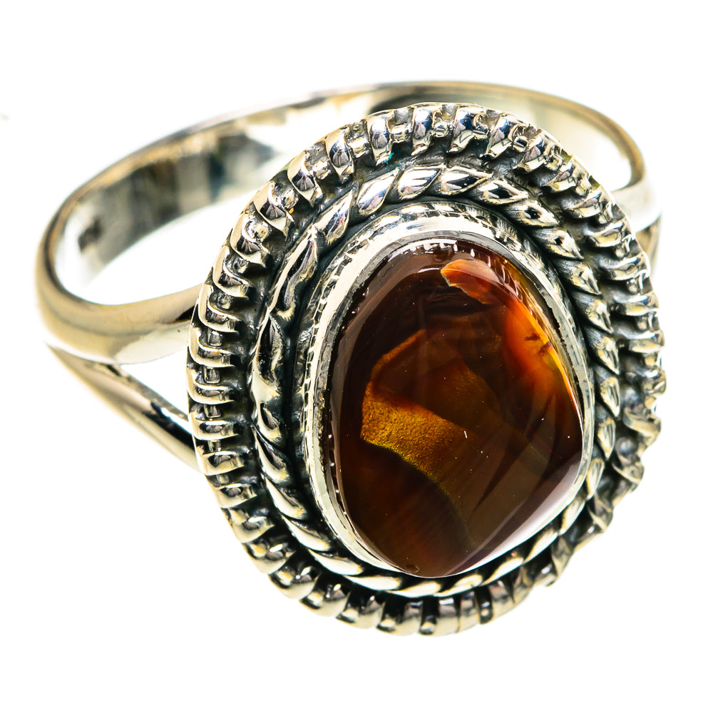 Mexican Fire Agate Rings handcrafted by Anasilvercos - RING78997