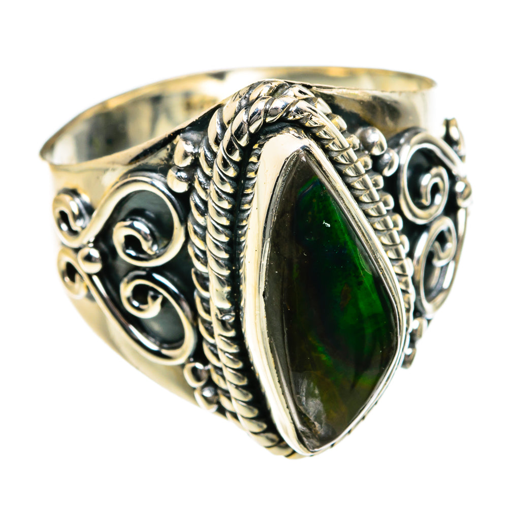 Ammolite Rings handcrafted by Anasilvercos - RING79007