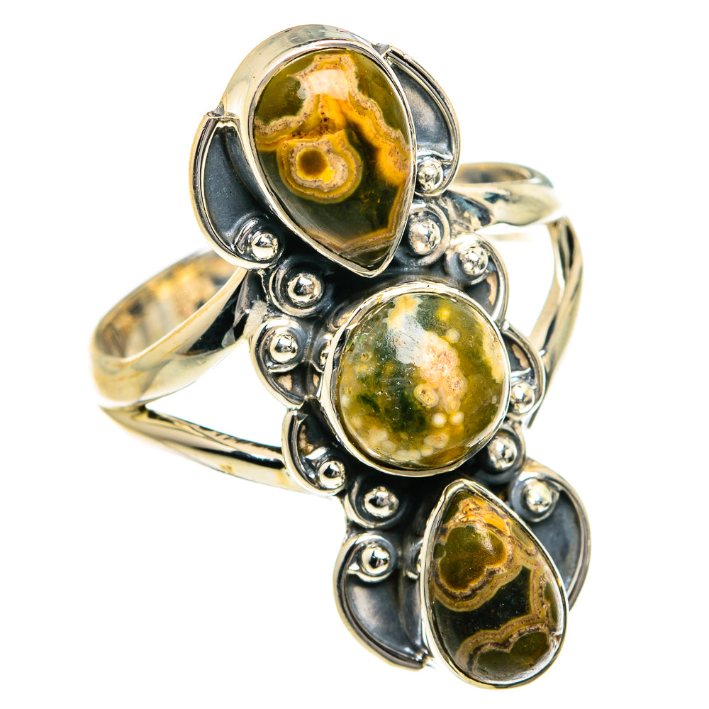 Ocean Jasper Rings handcrafted by Anasilvercos - RING79015