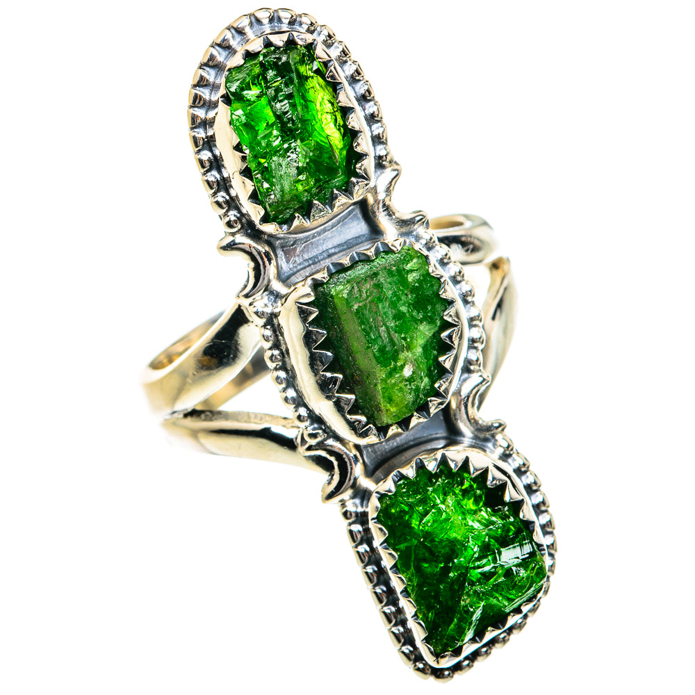 Chrome Diopside Rings handcrafted by Anasilvercos - RING79018