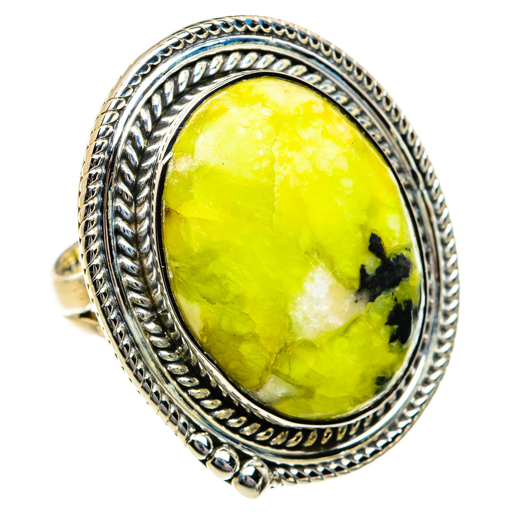 African Green Opal Rings handcrafted by Anasilvercos - RING79039