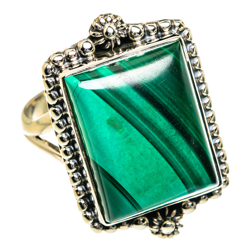 Malachite Rings handcrafted by Anasilvercos - RING79050