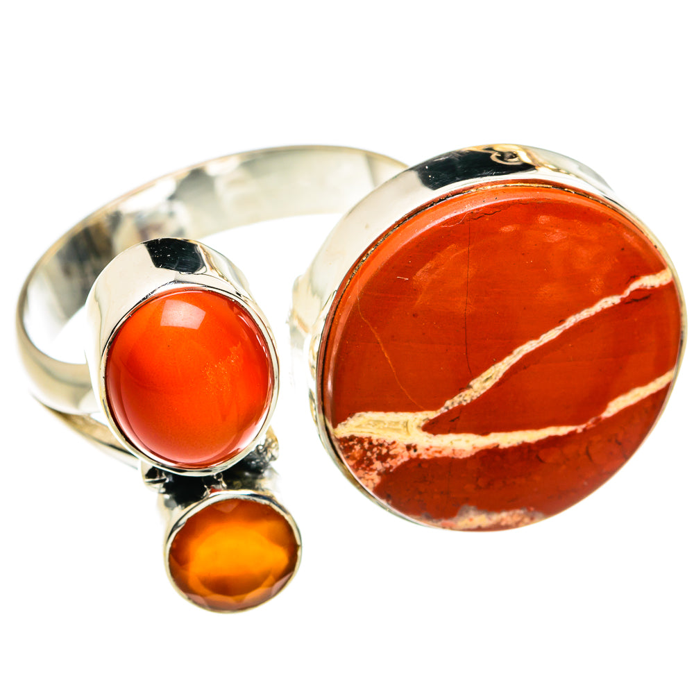 Red Jasper Rings handcrafted by Anasilvercos - RING79058