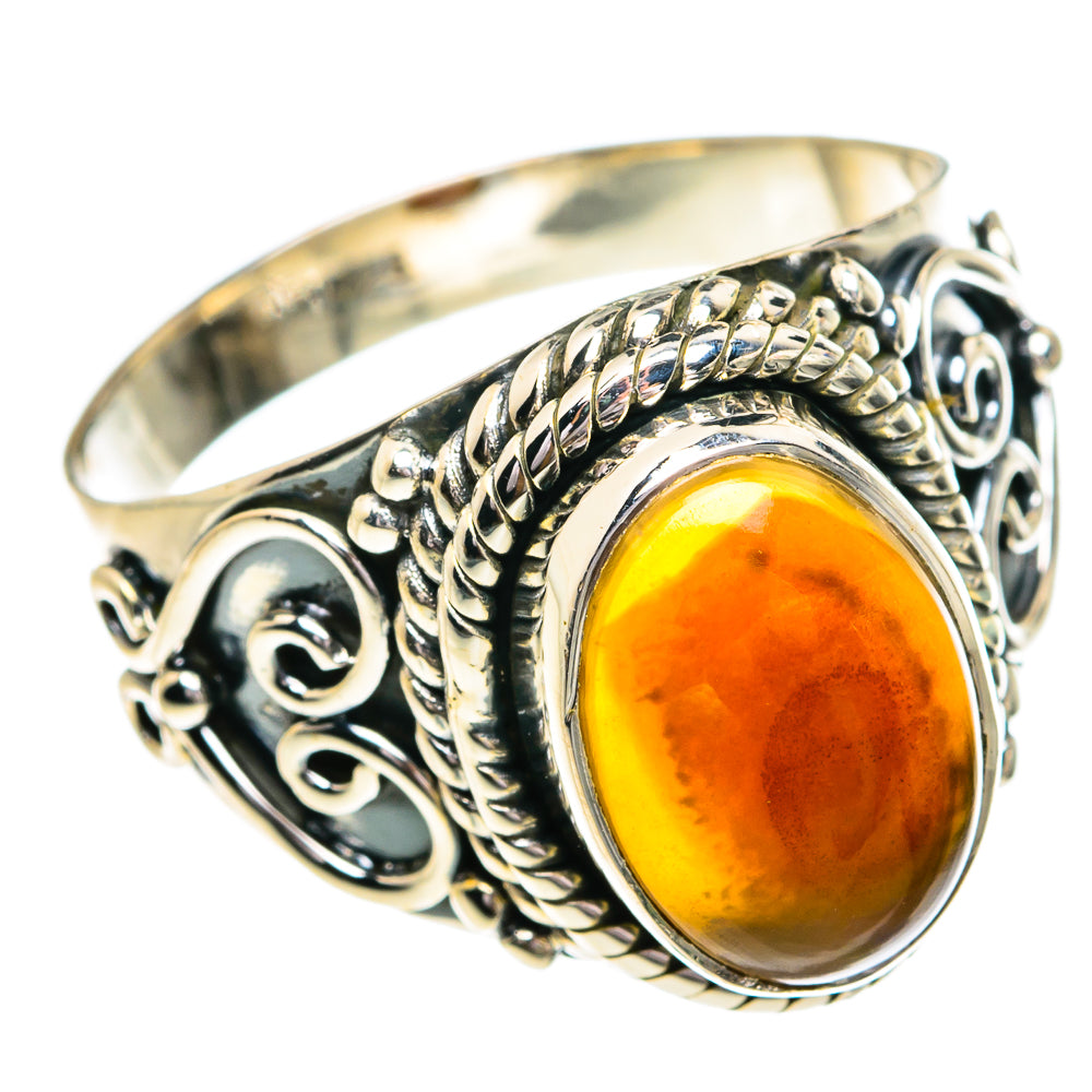 Mexican Fire Agate Rings handcrafted by Anasilvercos - RING79085