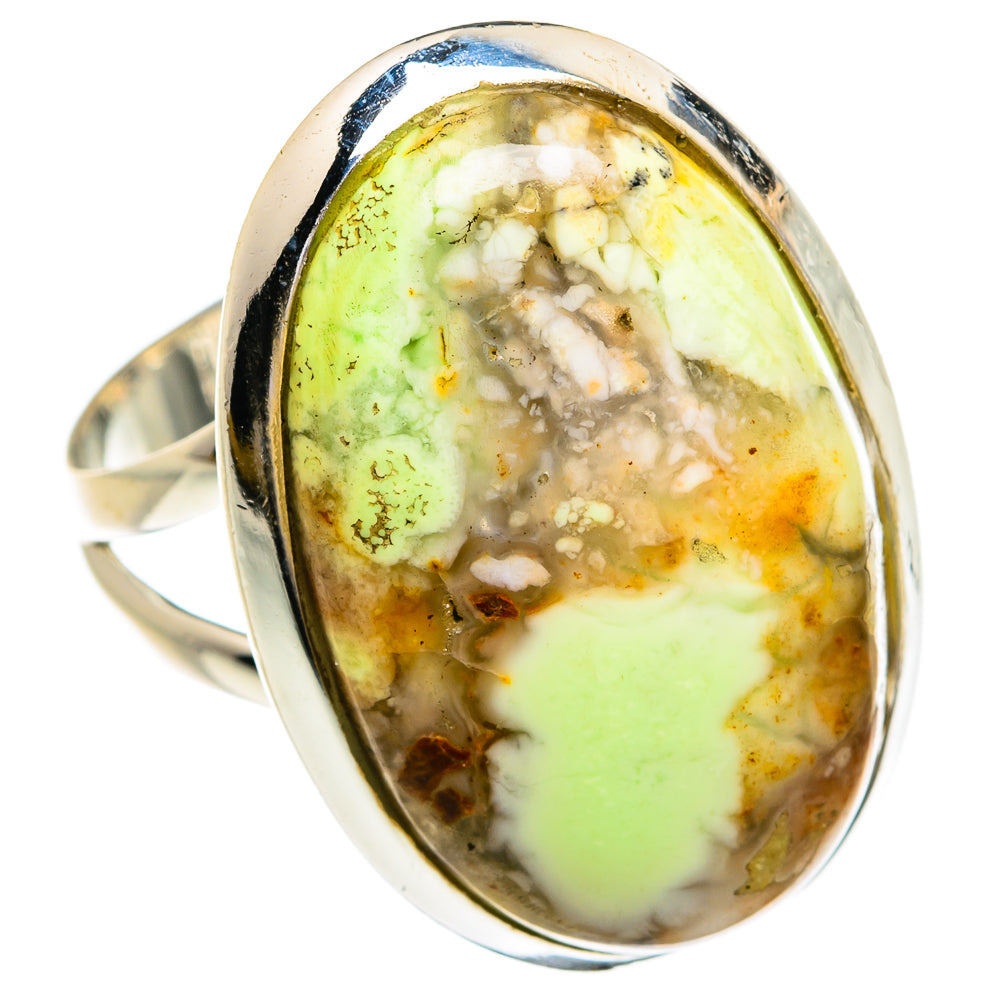 Lemon Chrysoprase Rings handcrafted by Anasilvercos - RING79109