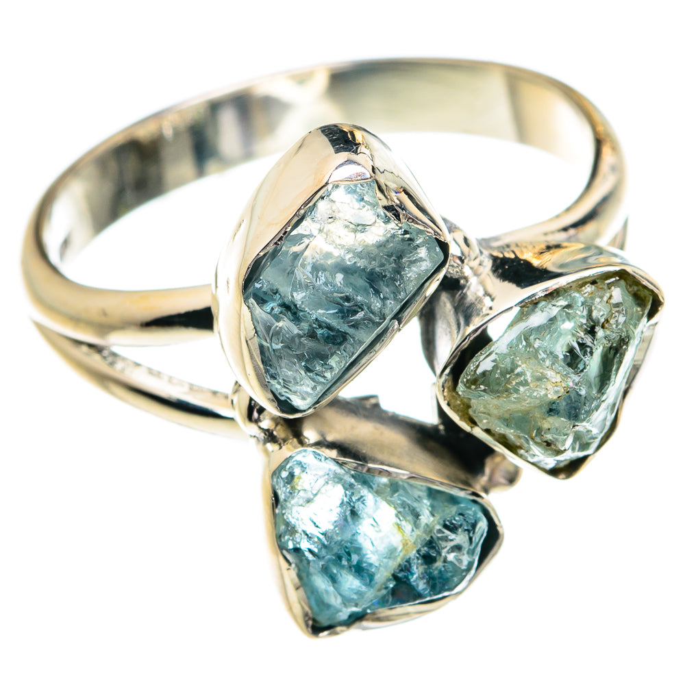 Aquamarine Rings handcrafted by Anasilvercos - RING79111