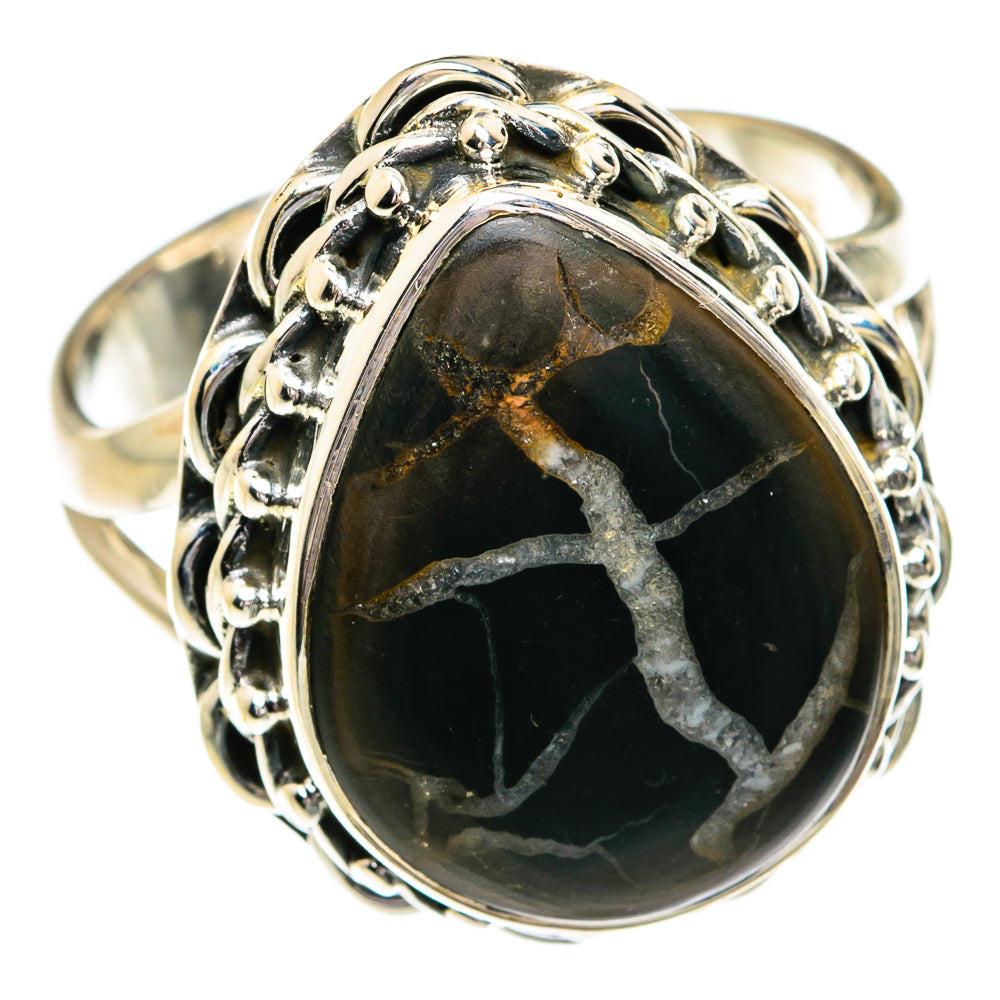 Septarian Geode Rings handcrafted by Anasilvercos - RING79132