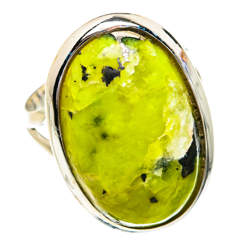 African Green Opal Rings handcrafted by Anasilvercos - RING79139