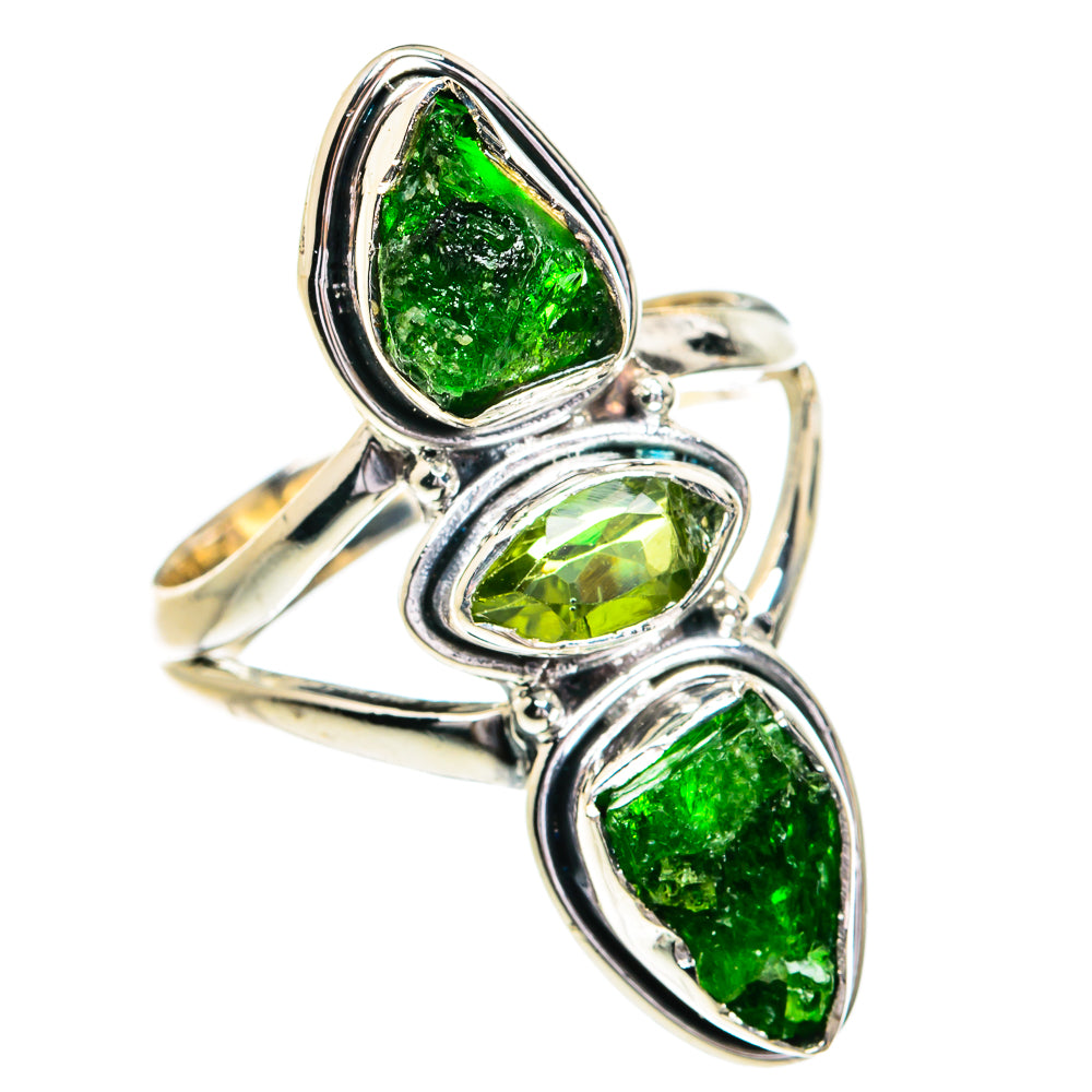 Chrome Diopside Rings handcrafted by Anasilvercos - RING79148