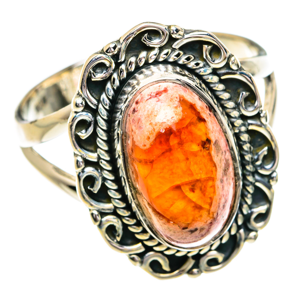 Mexican Fire Opal Rings handcrafted by Anasilvercos - RING79166