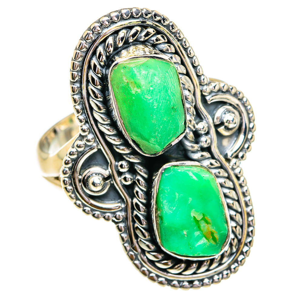 Chrysoprase Rings handcrafted by Anasilvercos - RING79180