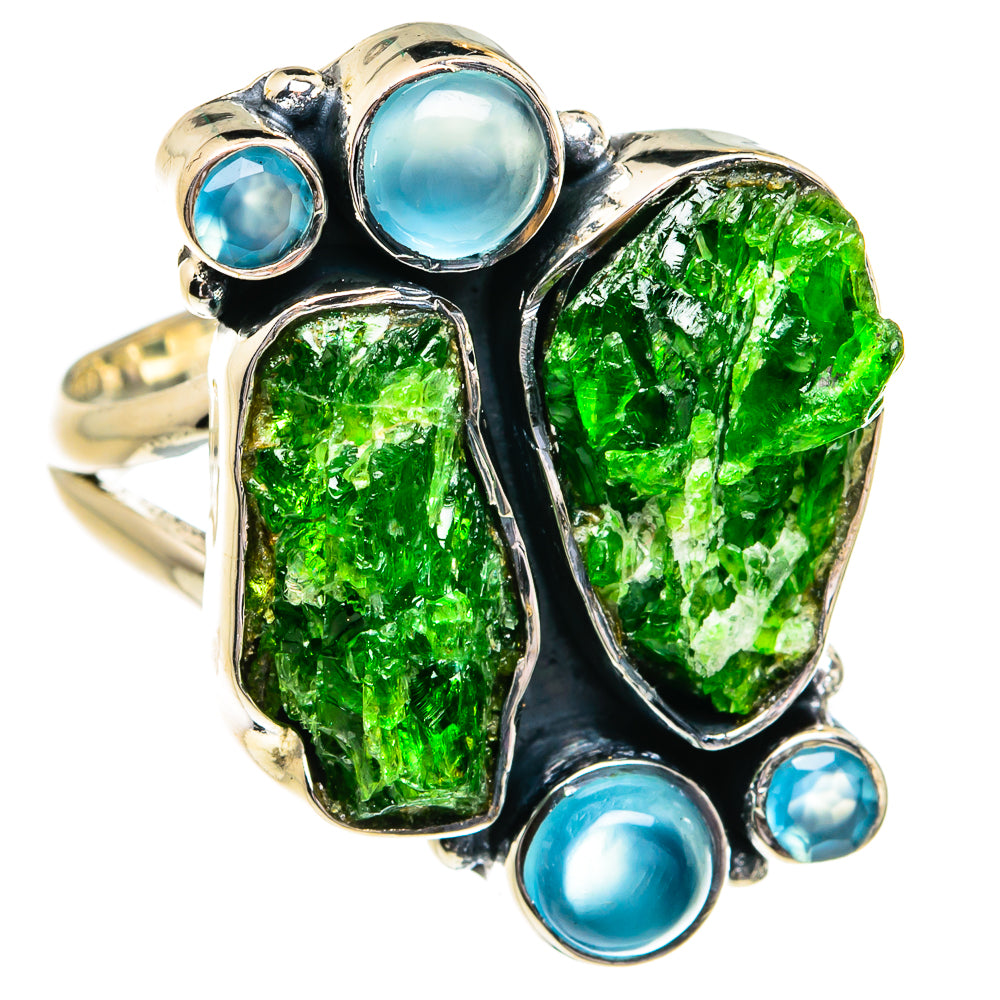Chrome Diopside Rings handcrafted by Anasilvercos - RING79207