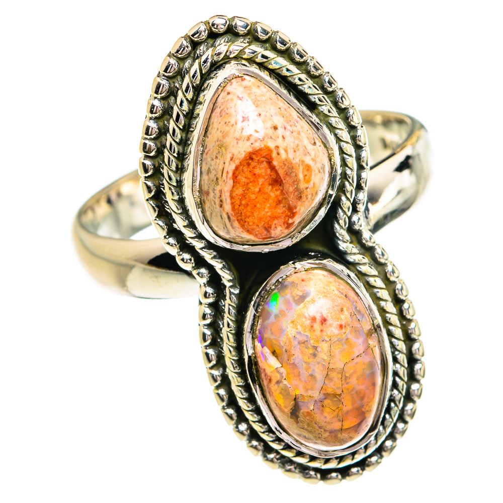 Mexican Fire Agate Rings handcrafted by Anasilvercos - RING79226