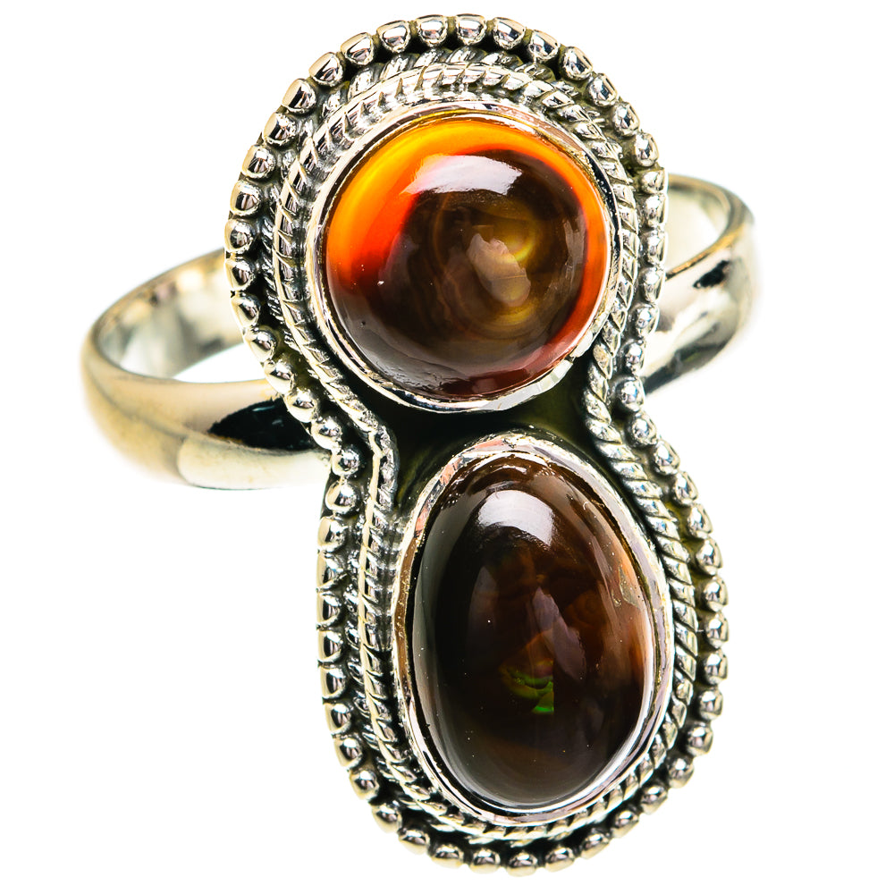 Mexican Fire Agate Rings handcrafted by Anasilvercos - RING79241
